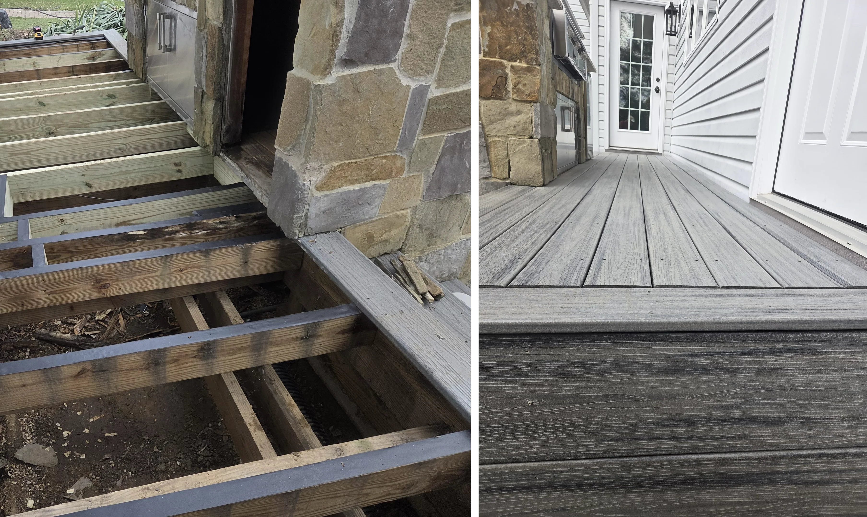 Before and after — Deck Repair & Restoration